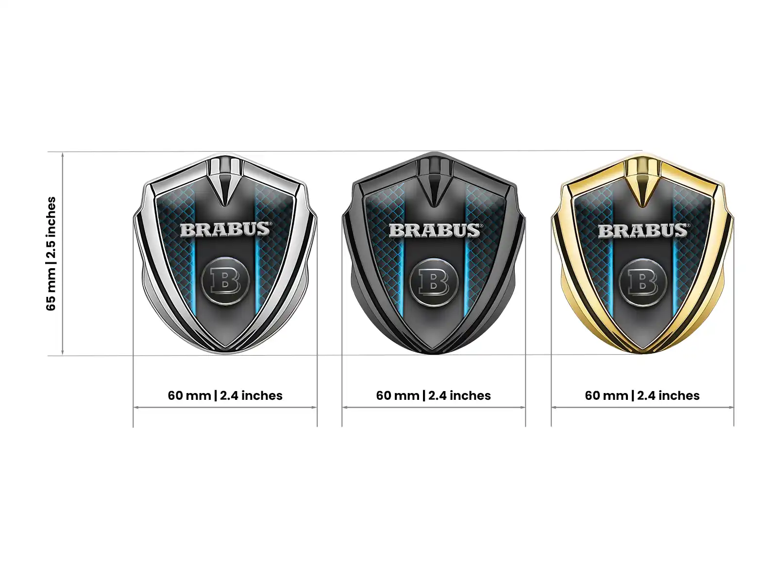 Brabus Metal Emblema Insignia Resistente De Lujo Tacto